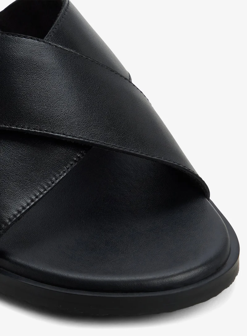 ALDO BLACK Multi Strap Flat Sandals for Men | Best Price UAE